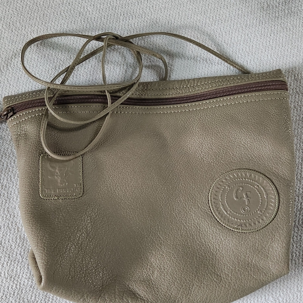 Carlos Falchi Taupe Crossbody Bag